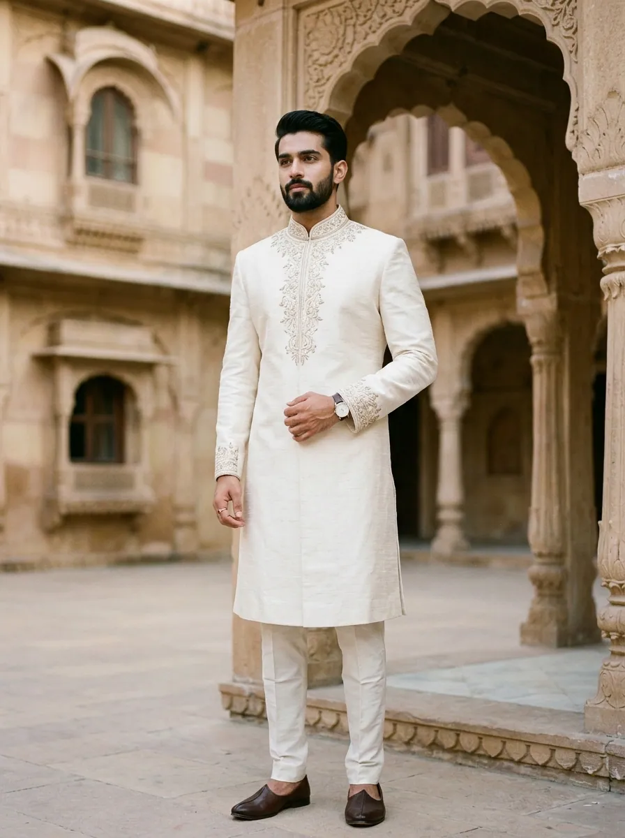 Aligarh Sherwani bespoke tailoring by LIBAS TAILOR