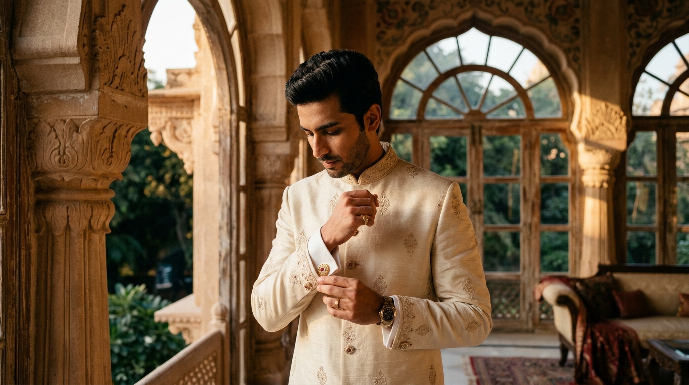 Indian Groom Wedding Wear by LIBAS TAILOR