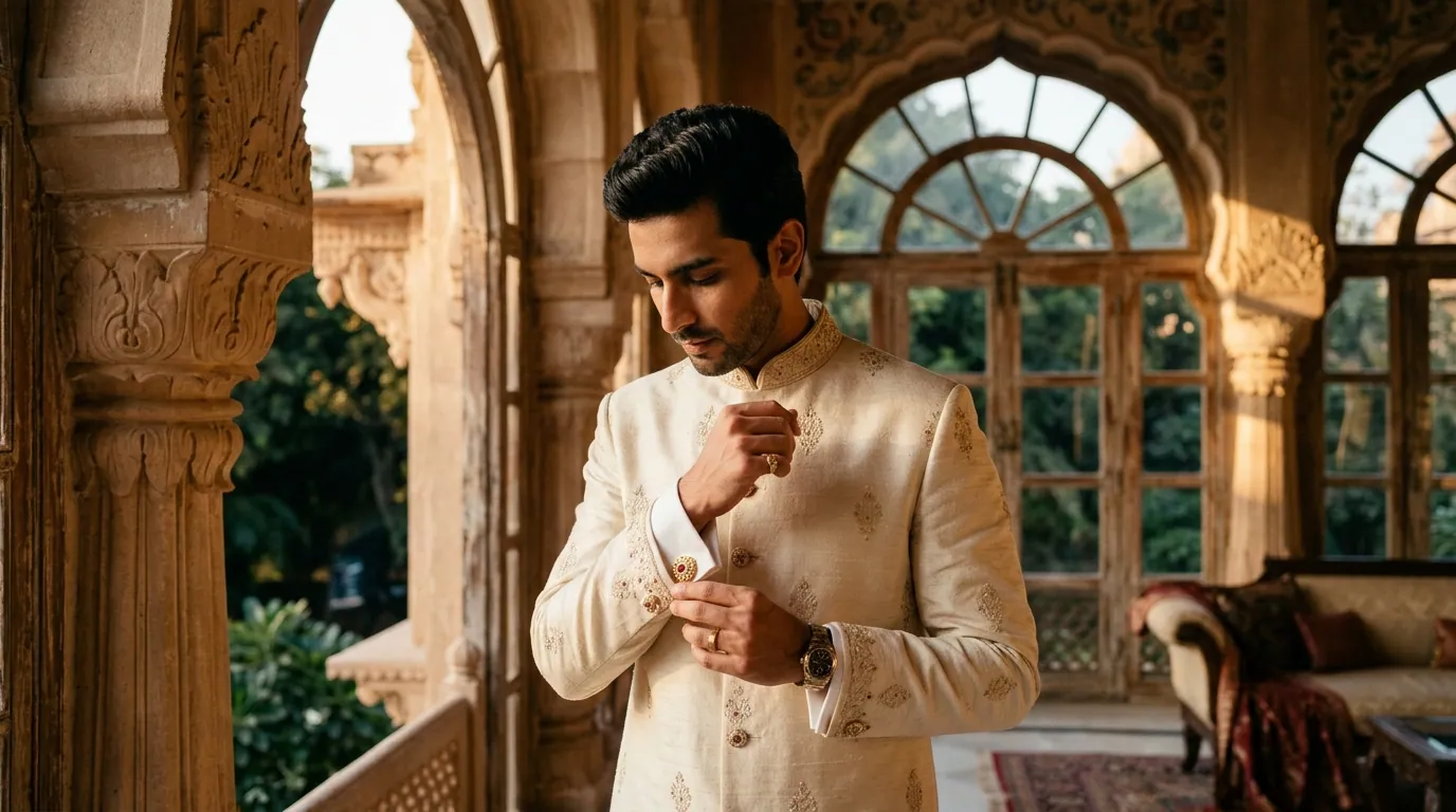 Indian Groom Wedding Wear by LIBAS TAILOR
